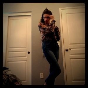 Mossimo supply company orange flannel